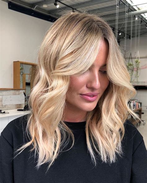 medium length blonde hair|medium length layered blonde hairstyles.